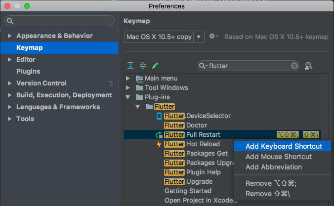 IntelliJ Settings Keymap